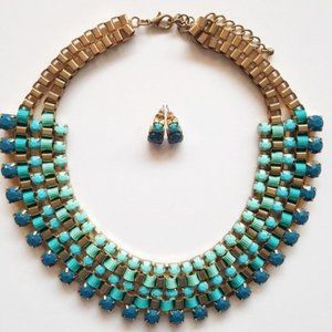 Statement Necklace and Earrings Set